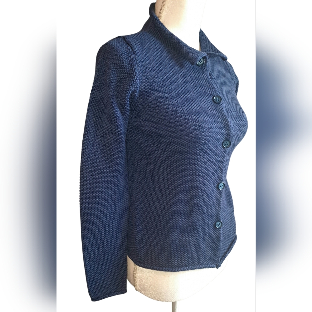 Dismero Elegant Navy Blue Women's Cardigan - Picture 4 of 9